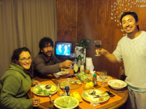 Cena de marisco con Rodrigo y Cindy. Diner de fruits de mer avec Rodrigo et Cindy