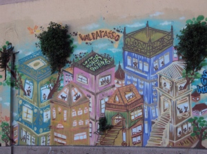 Murales en Valparaiso, ciudad de los cerros con miles colores. La ville aux collines de milles couleurs
